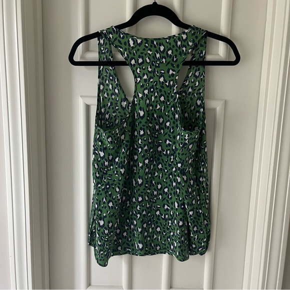 Joie Silk Cheetah Print Green Tank Top - Picture 3 of 5